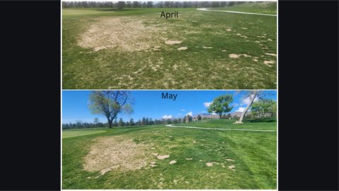Hole one comparision from April to May.png